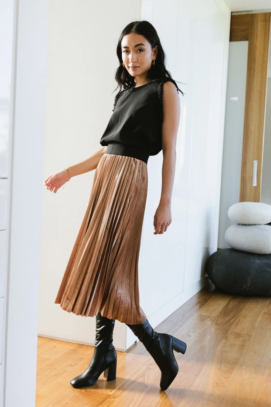 Clothing böhme | Zoe Velour Skirt In Taupe