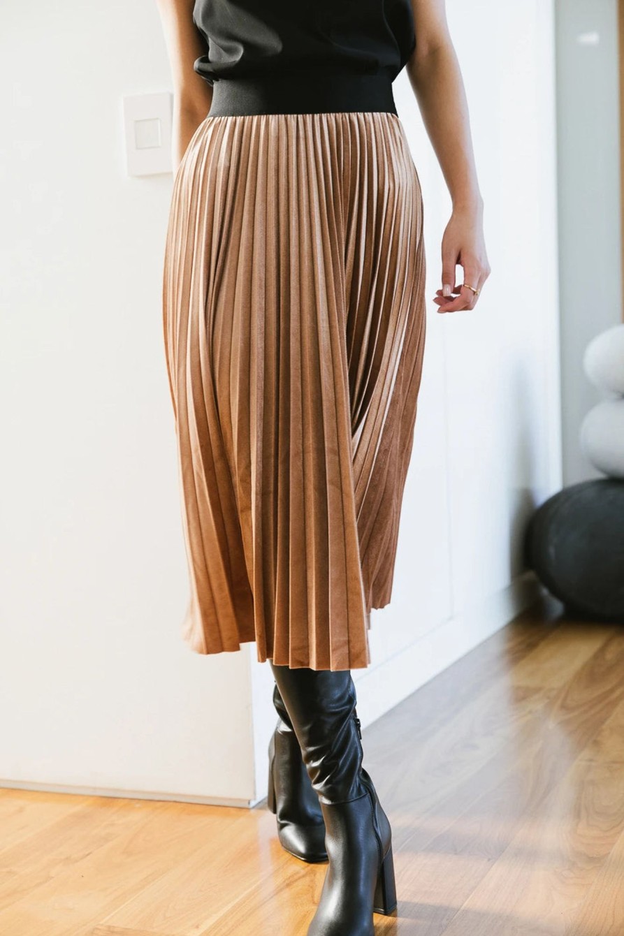 Clothing böhme | Zoe Velour Skirt In Taupe