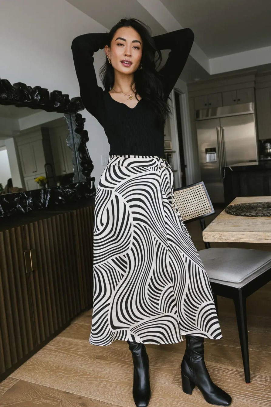 Clothing böhme | Lydia Abstract Skirt Ivory