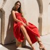 Clothing böhme | Sabine Midi Dress In Red