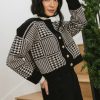 Clothing böhme | Piper Houndstooth Cardigan Black