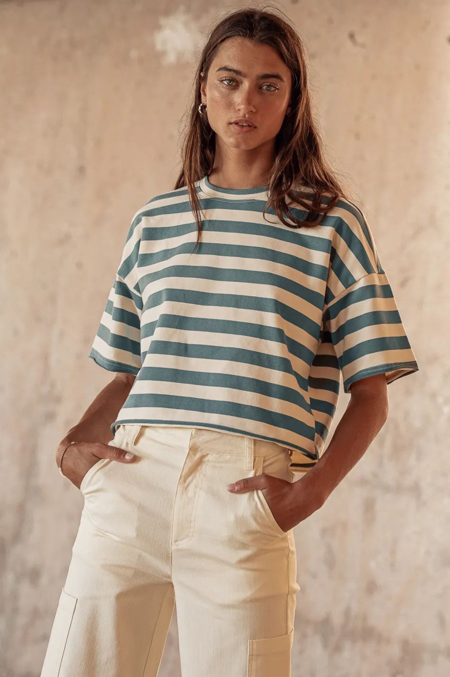 Clothing böhme | Felix Striped Top In Teal