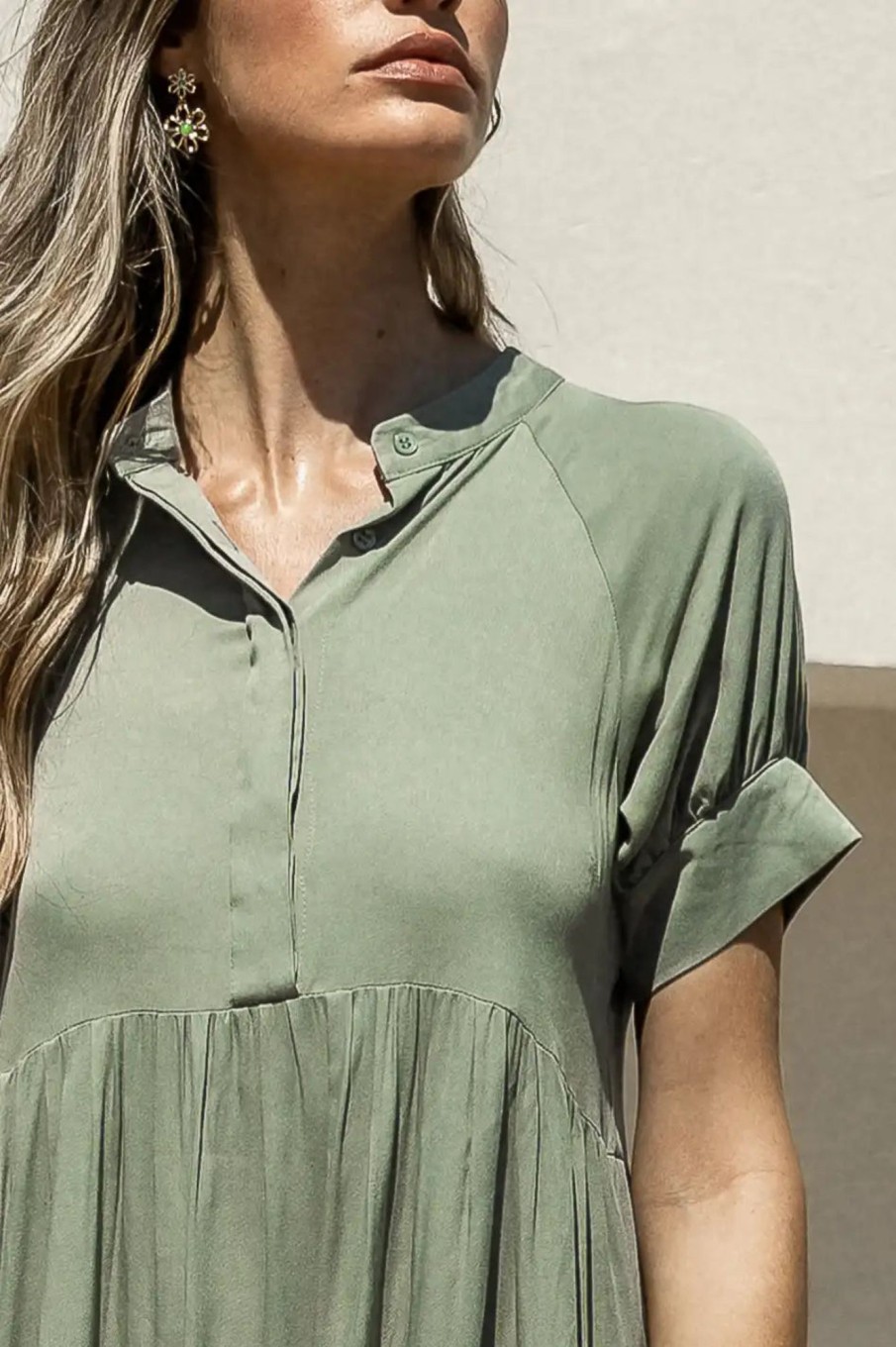 Clothing böhme | Amanda Tiered Dress In Sage