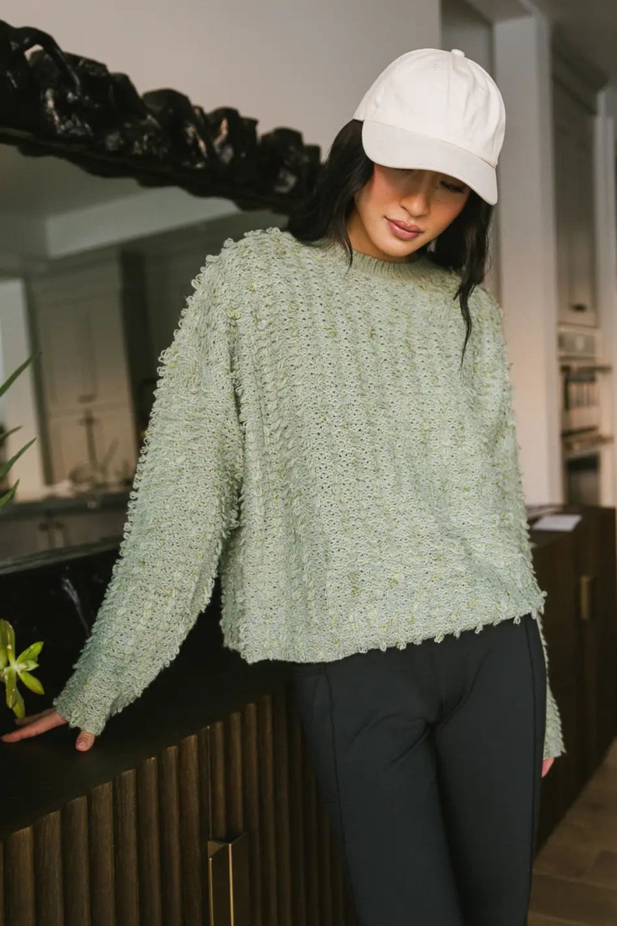 Clothing böhme | Raegan Fuzzy Sweater In Green