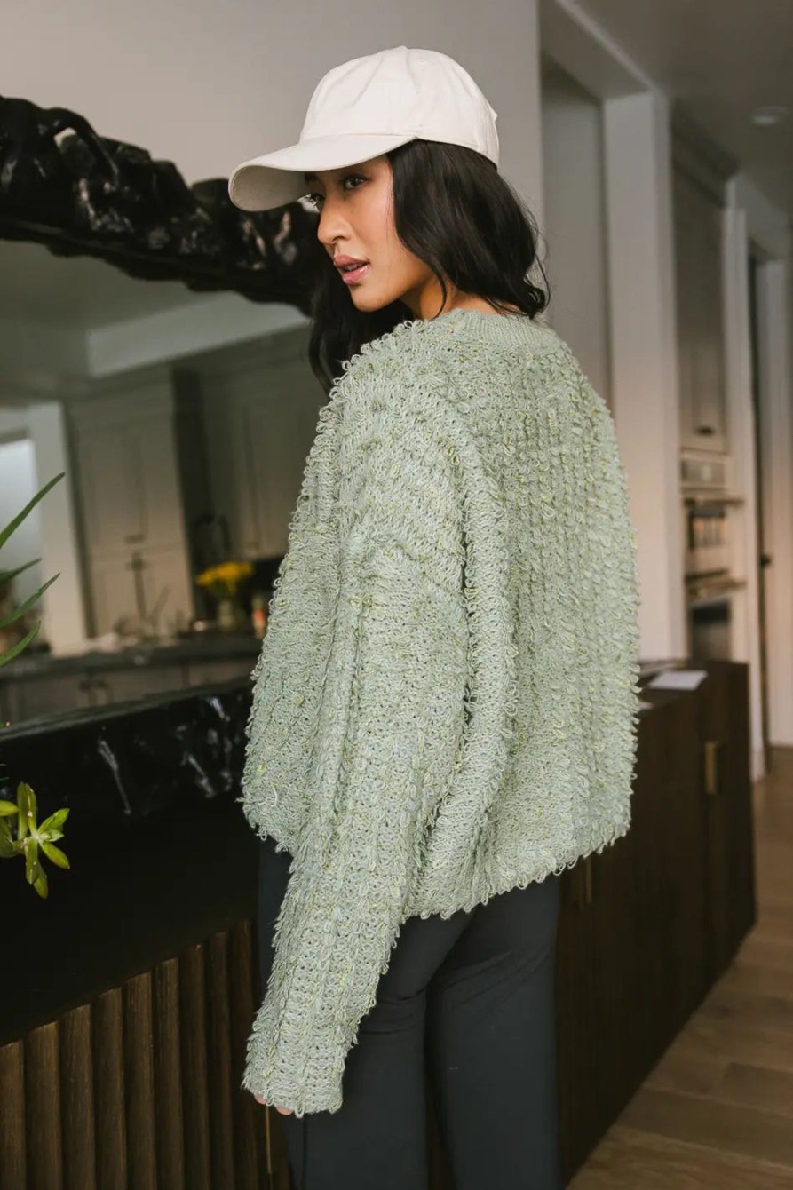 Clothing böhme | Raegan Fuzzy Sweater In Green