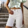 Clothing böhme | Cori Mid Thigh Denim Shorts In White