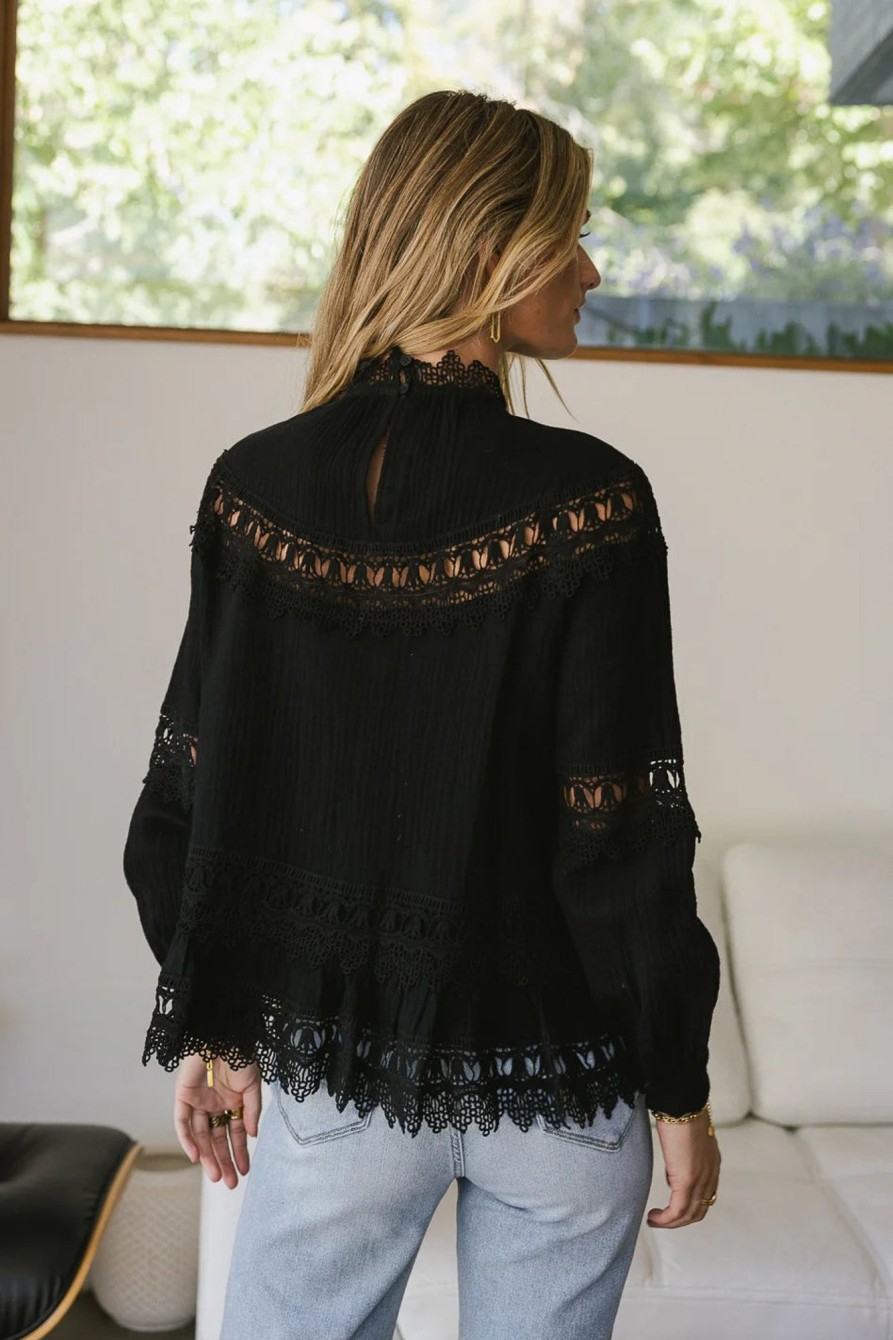 Clothing böhme | Marlowe Lace Top In Black