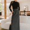 Clothing böhme | Francis Wool Blend Skirt Charcoal