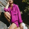 Clothing böhme | Jasmine Button Up In Magenta