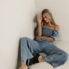 Clothing böhme | Piper Smocked Jumpsuit Denim