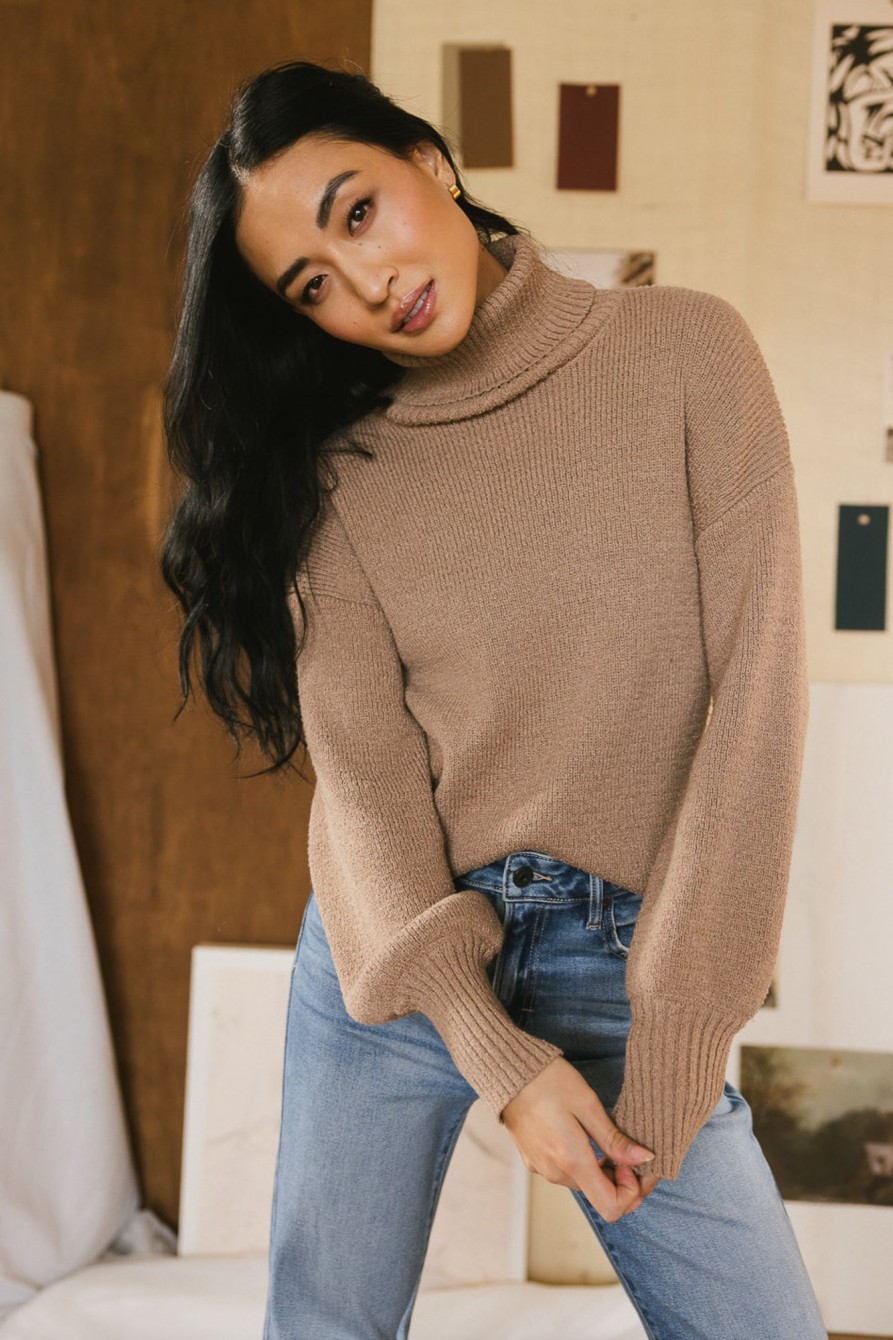 Clothing böhme | Shea Turtleneck Sweater In Brown