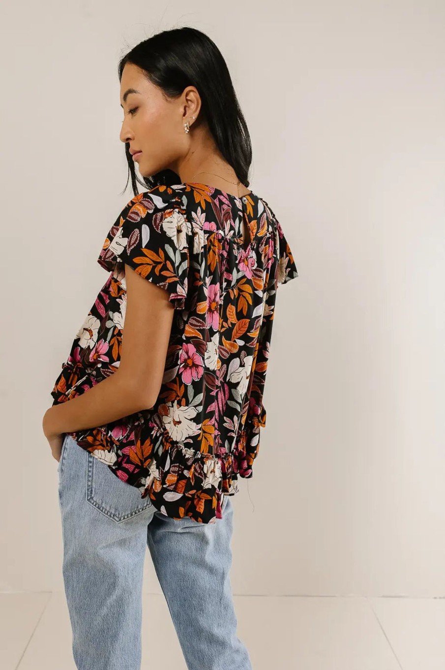 Clothing böhme | Nola Floral Blouse Black