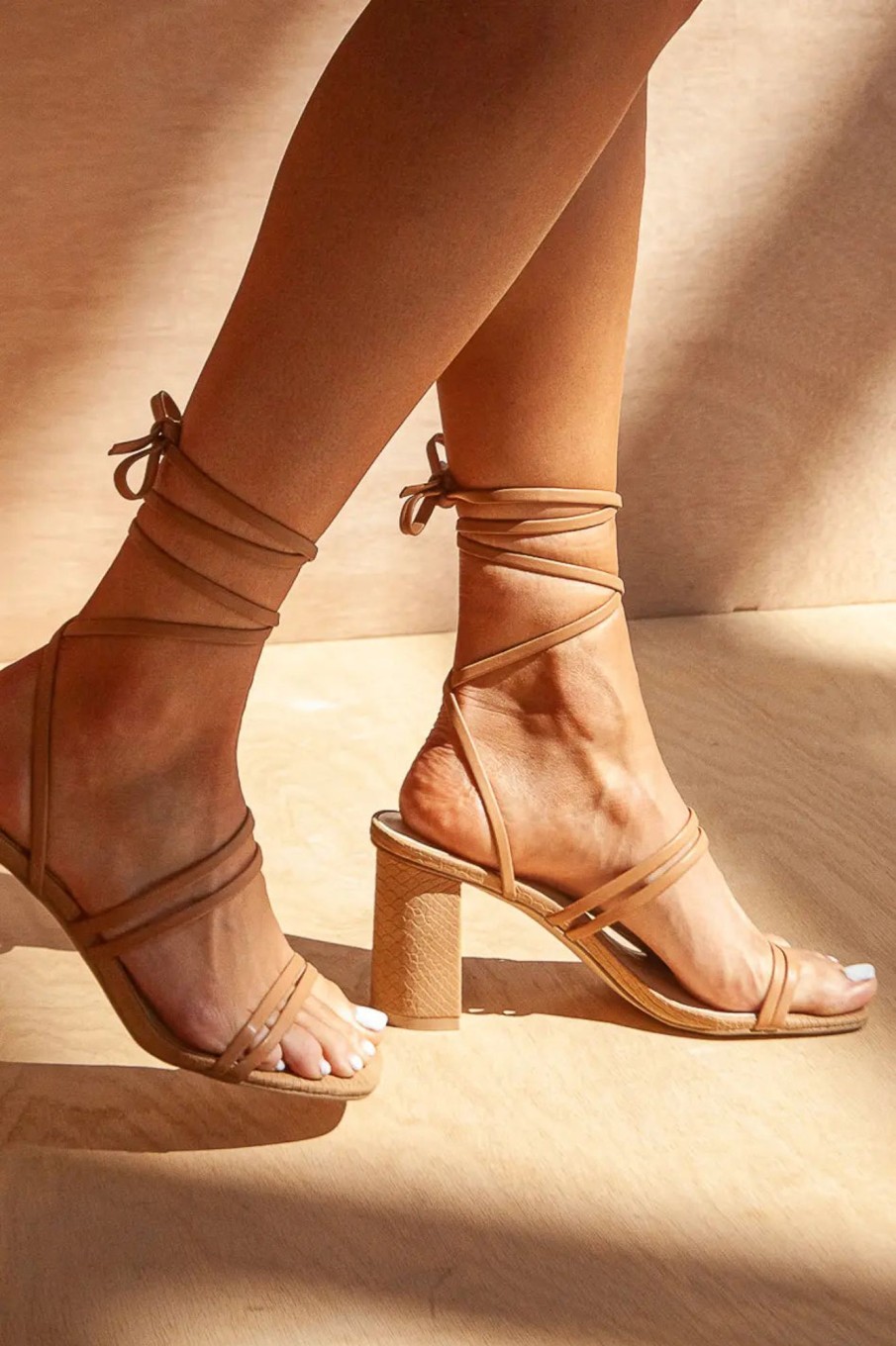 Accessories böhme | Brinley Lace Up Heels In Camel