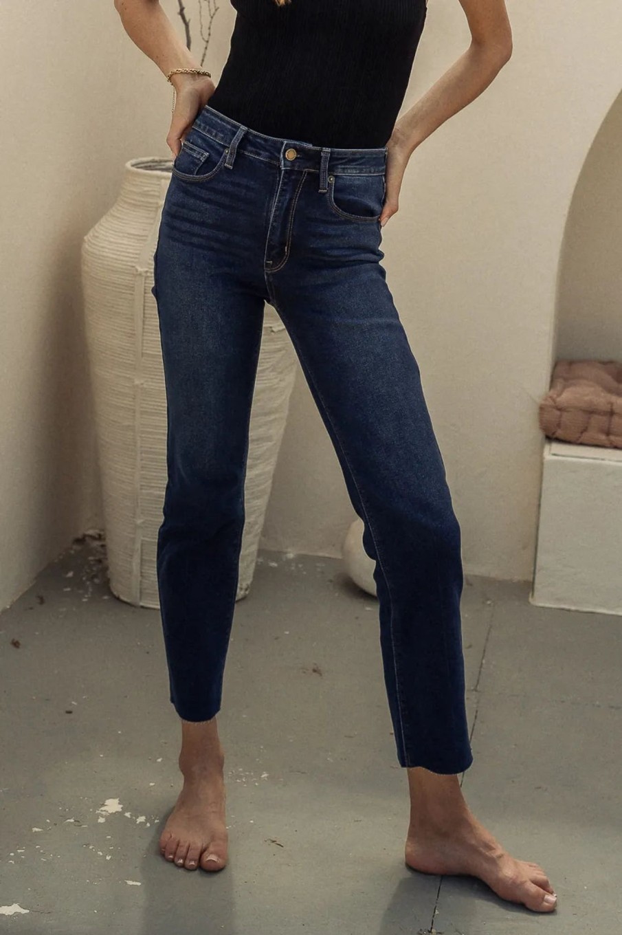 Clothing böhme | Leona Straight Leg Jeans Dark Wash