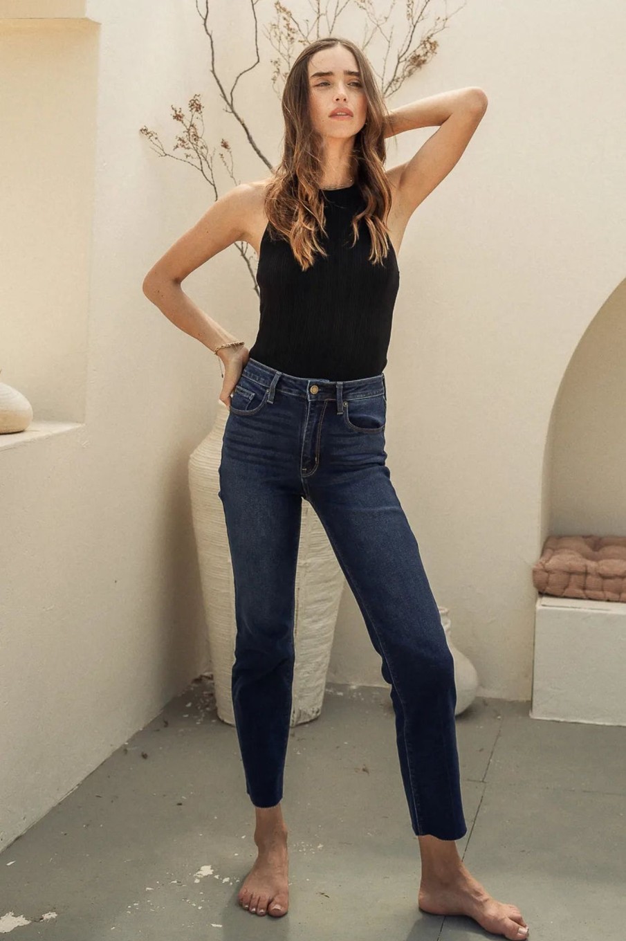 Clothing böhme | Leona Straight Leg Jeans Dark Wash