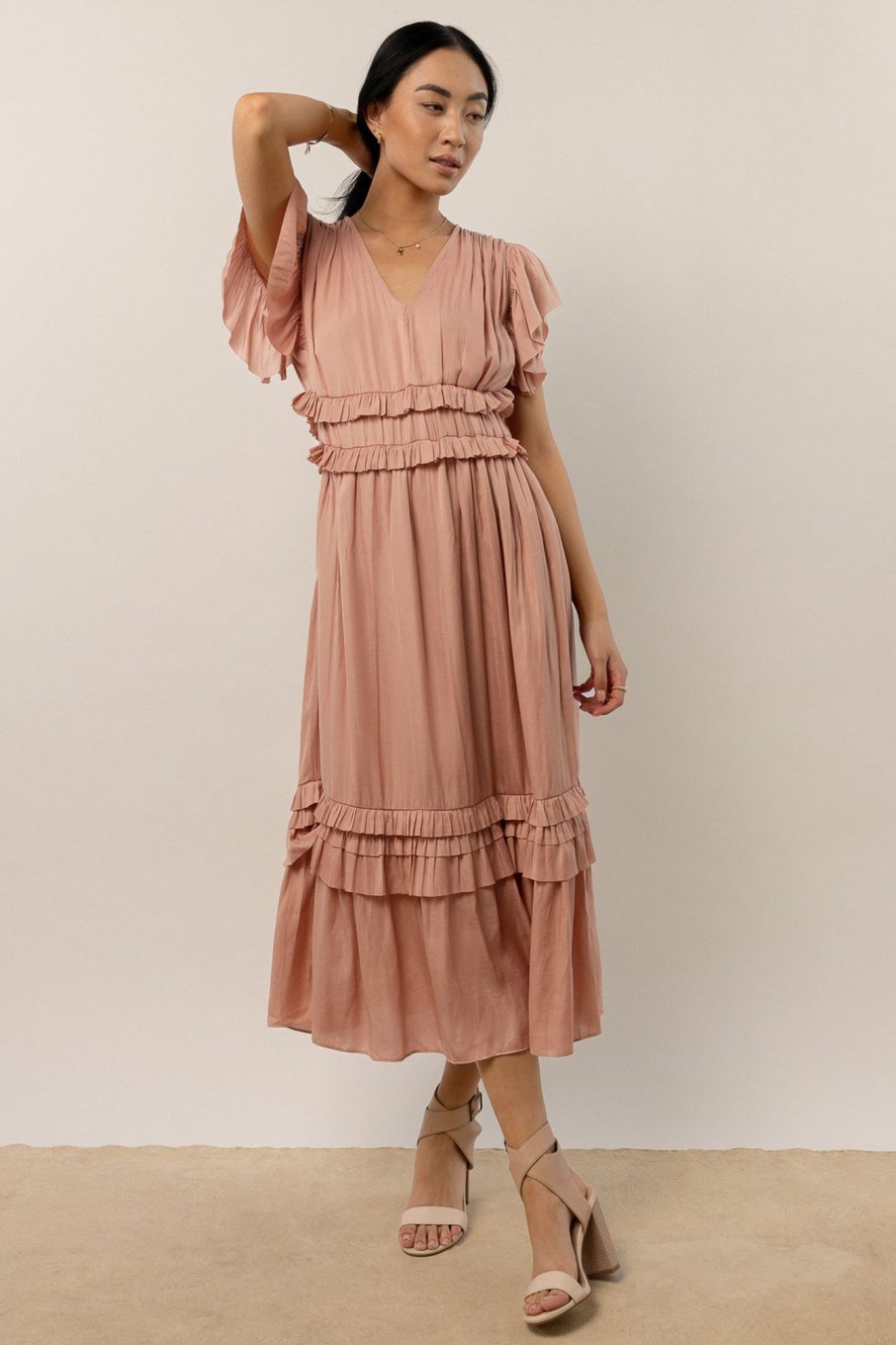 Clothing böhme | Willa Ruffle Dress In Blush