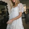 Clothing böhme | Paige Babydoll Dress In Cream