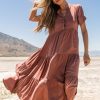 Clothing böhme | Amanda Tiered Dress In Raisin