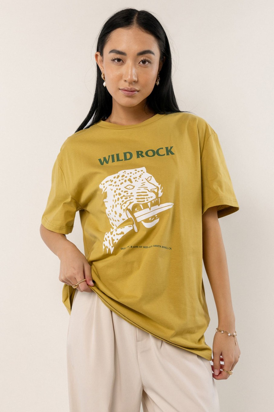 Clothing böhme | Wild Rock Graphic Tee Chartreuse