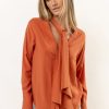 Clothing böhme | Kayla Tie Front Top In Orange