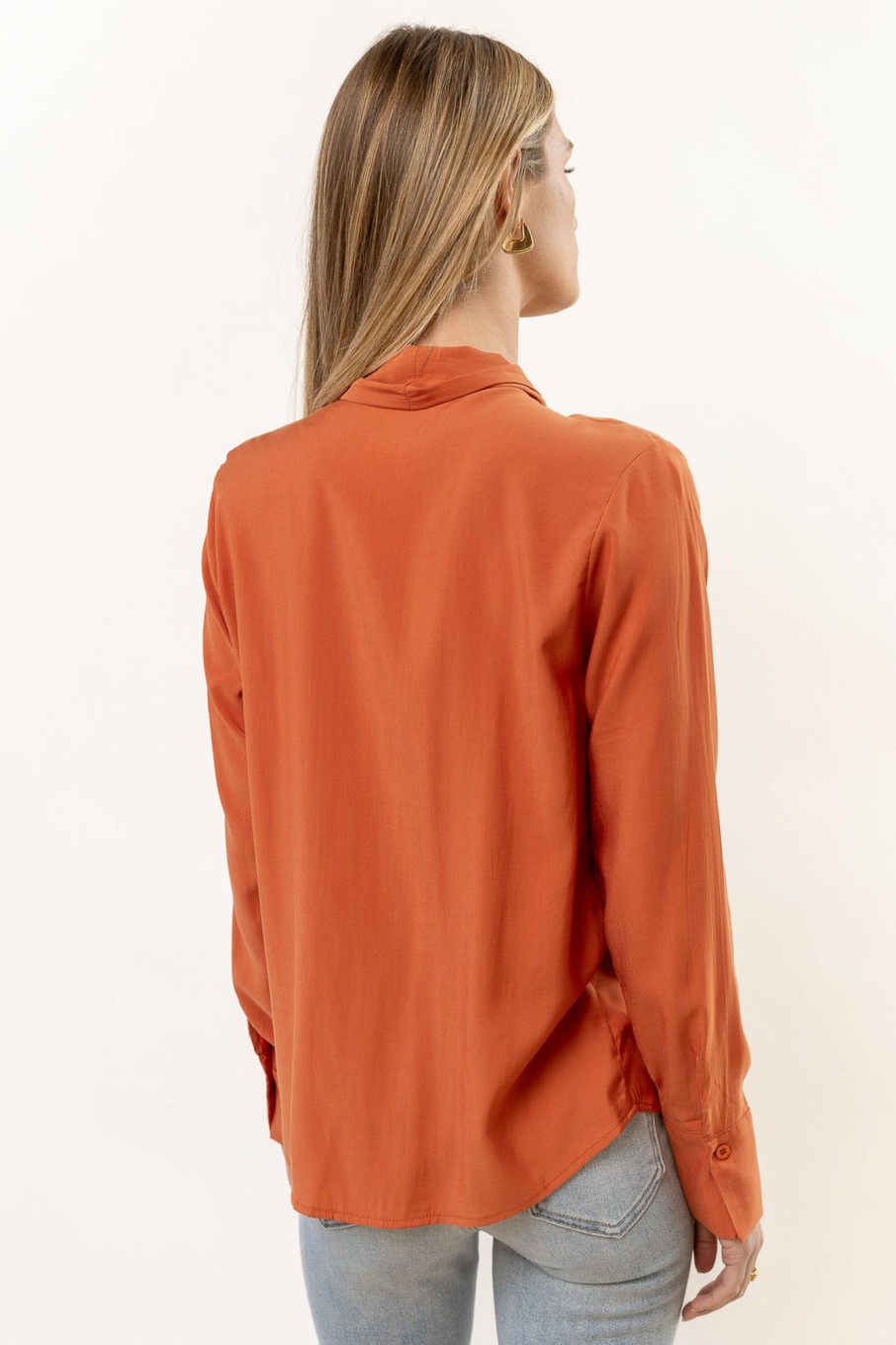 Clothing böhme | Kayla Tie Front Top In Orange