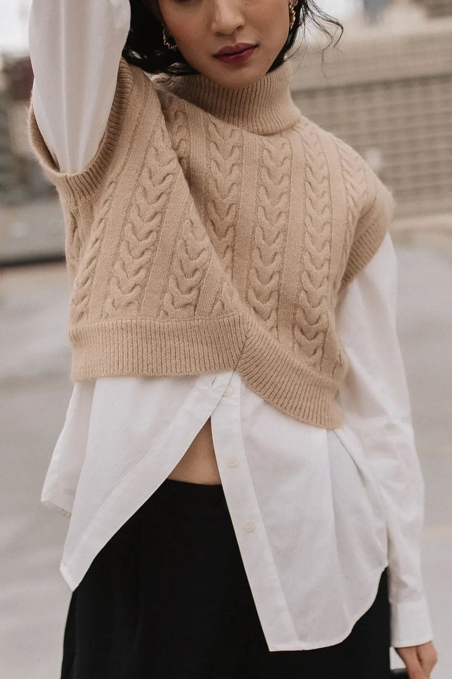 Clothing böhme | Trixie Mock Neck Sweater Oatmeal