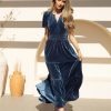 Clothing böhme | Marlowe Velvet Dress In Blue