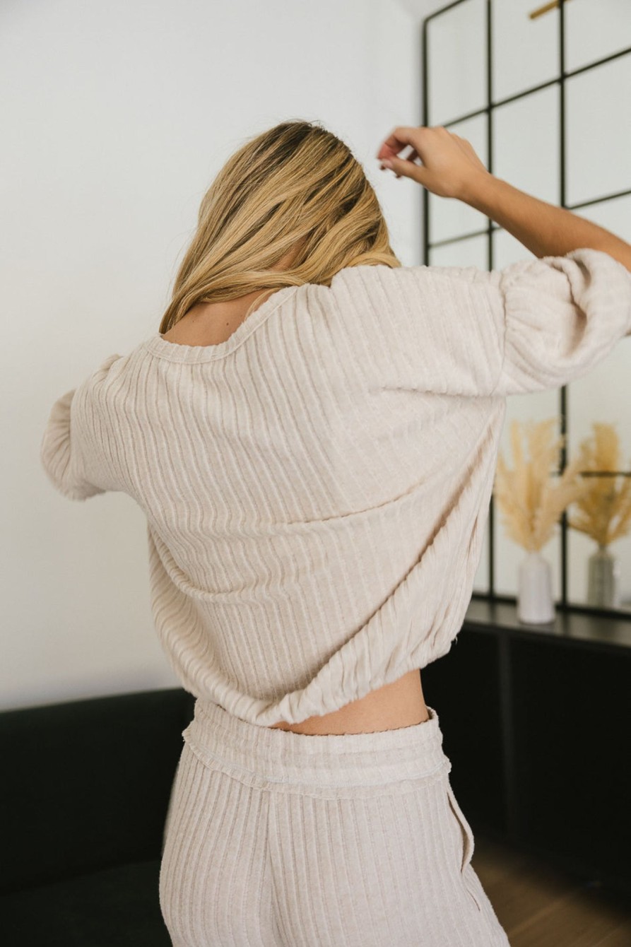 Clothing böhme | Keiko Ribbed Top In Cream