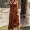 Clothing böhme | Vida Floral Dress Orange