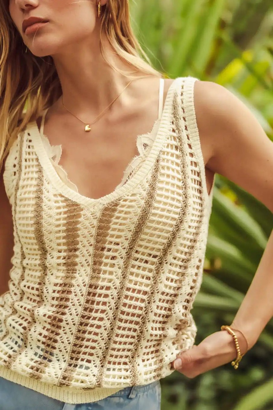 Clothing böhme | Seeley Crochet Tank In Taupe