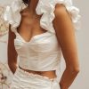 Clothing böhme | Magnolia Crop Top White