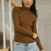 Clothing böhme | Caroline Mock Neck Sweater In Brown