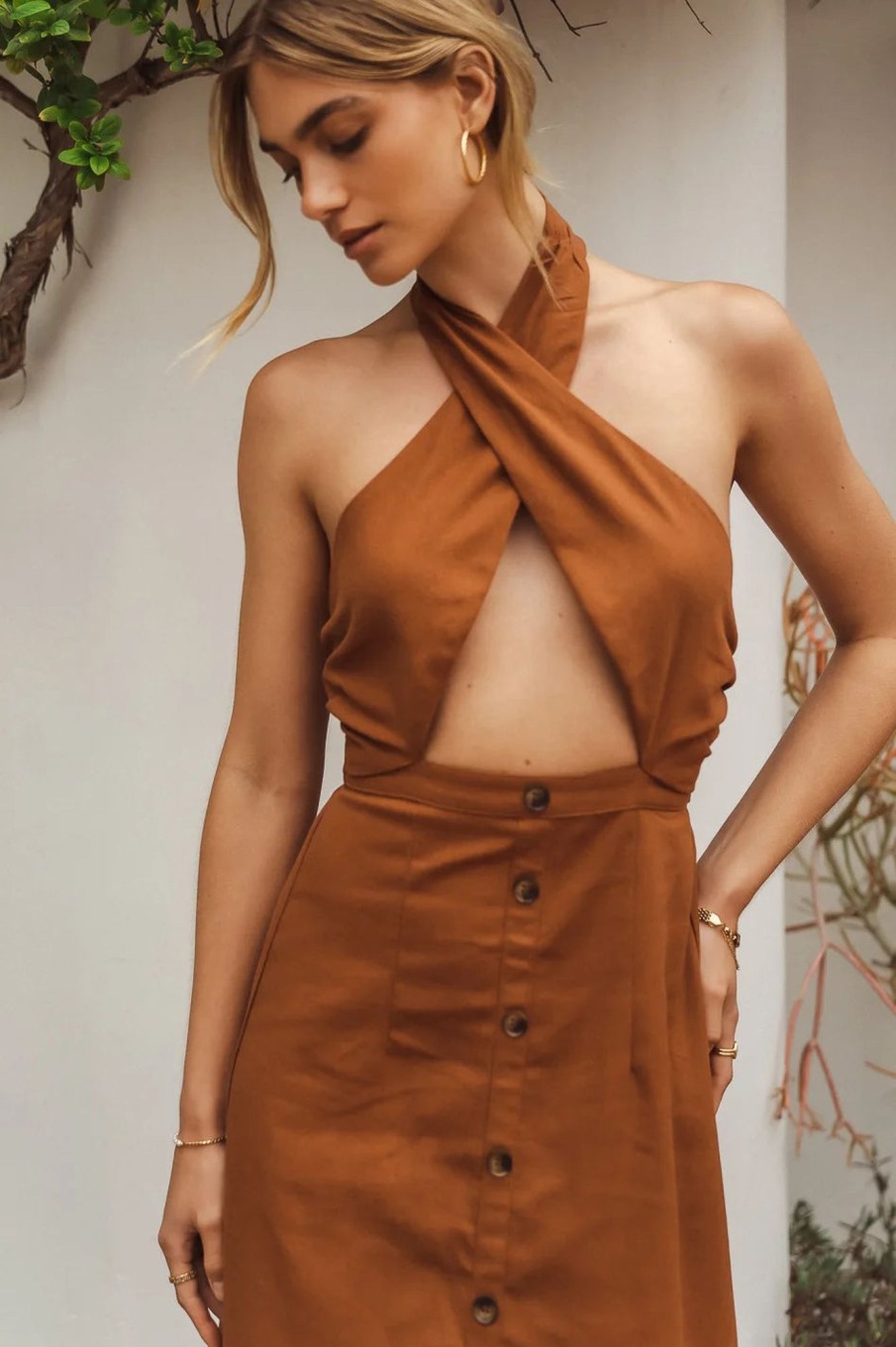 Clothing böhme | Tracy Midi Dress Camel