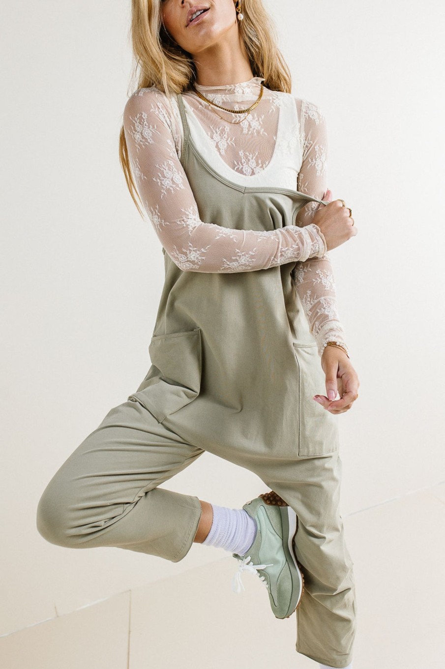 Clothing böhme | Dont Stop Onesie In Sage