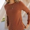 Clothing böhme | Kamari Striped Top Rust