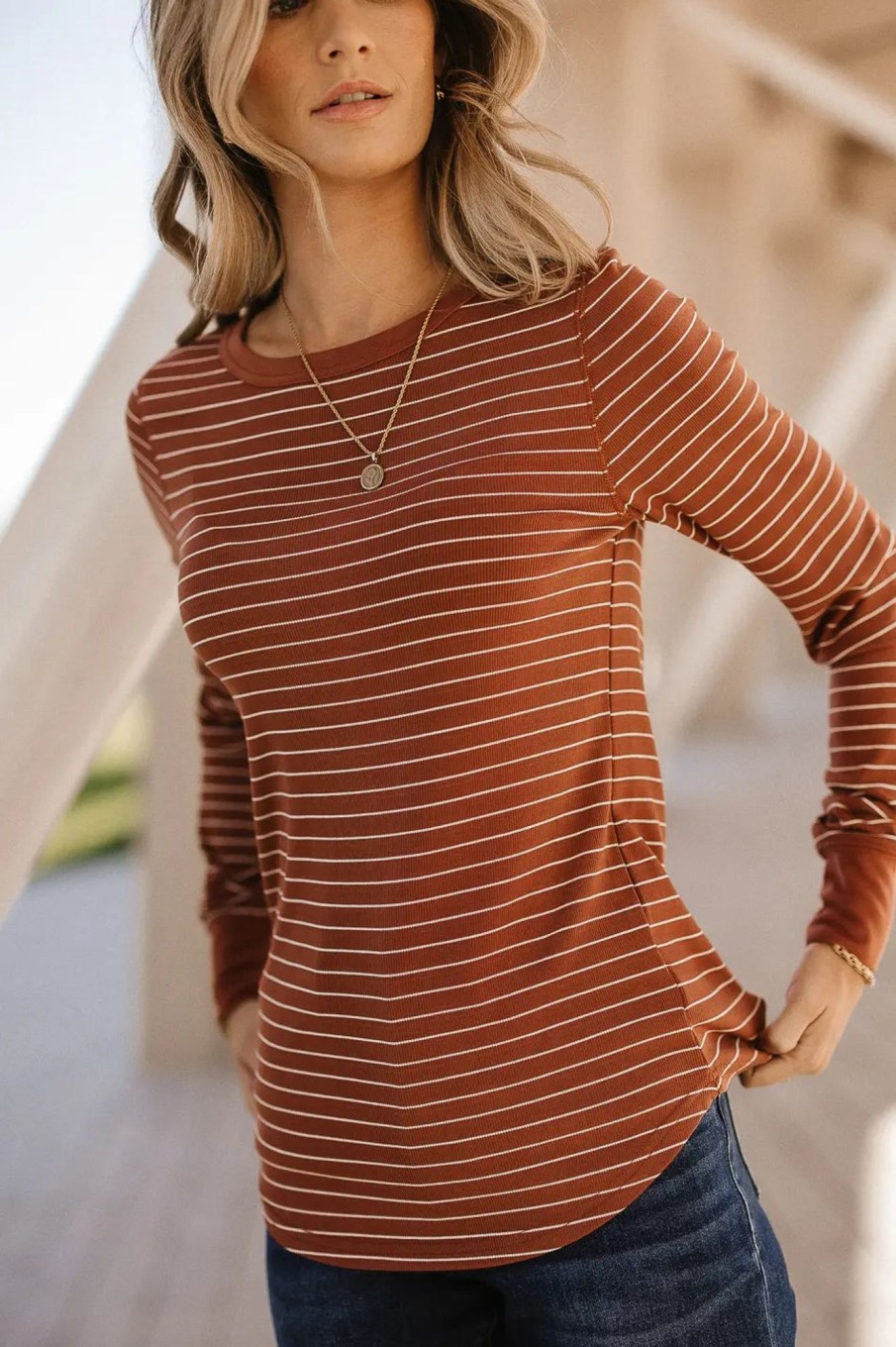 Clothing böhme | Kamari Striped Top Rust