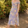 Clothing böhme | Lindsie Floral Midi Dress Lavender