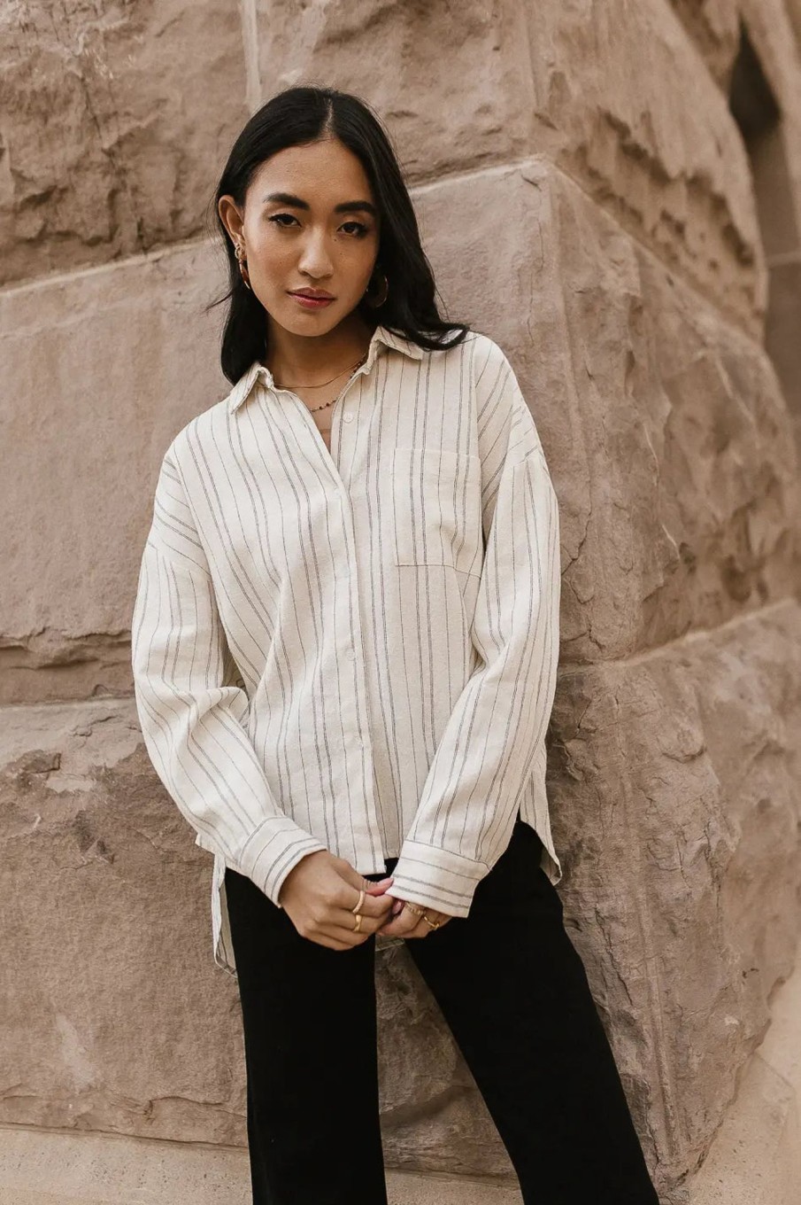 Clothing böhme | Myka Button Up Ivory