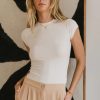 Clothing böhme | Asher Ribbed Top In Cream