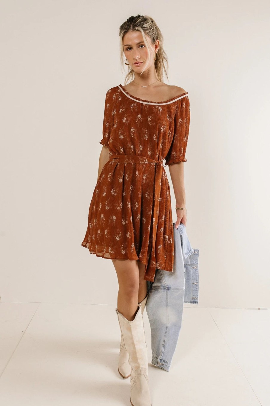 Clothing böhme | Aspen Floral Mini Dress Rust