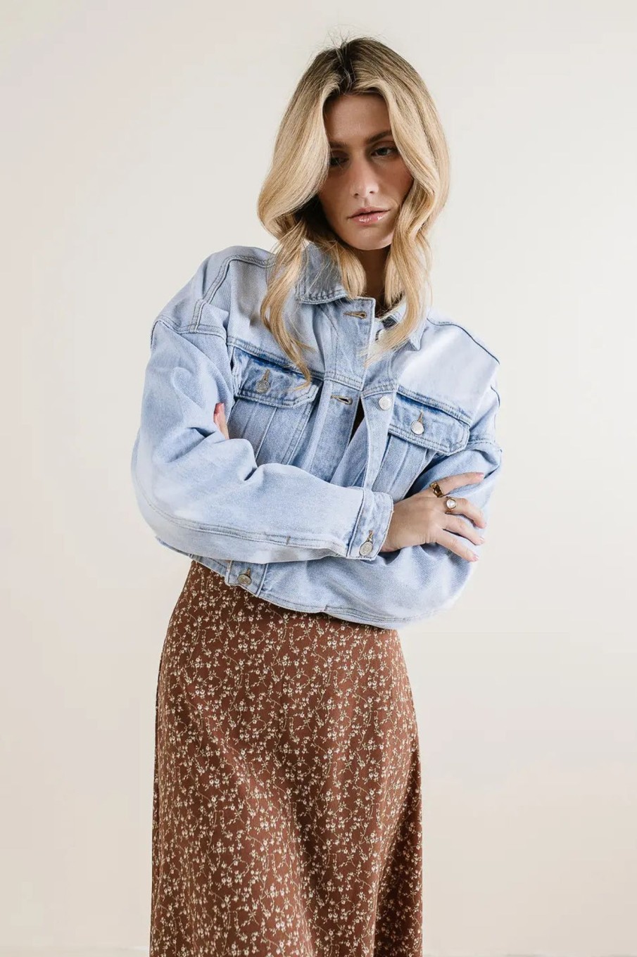 Clothing böhme | True Cropped Denim Jacket Light Wash