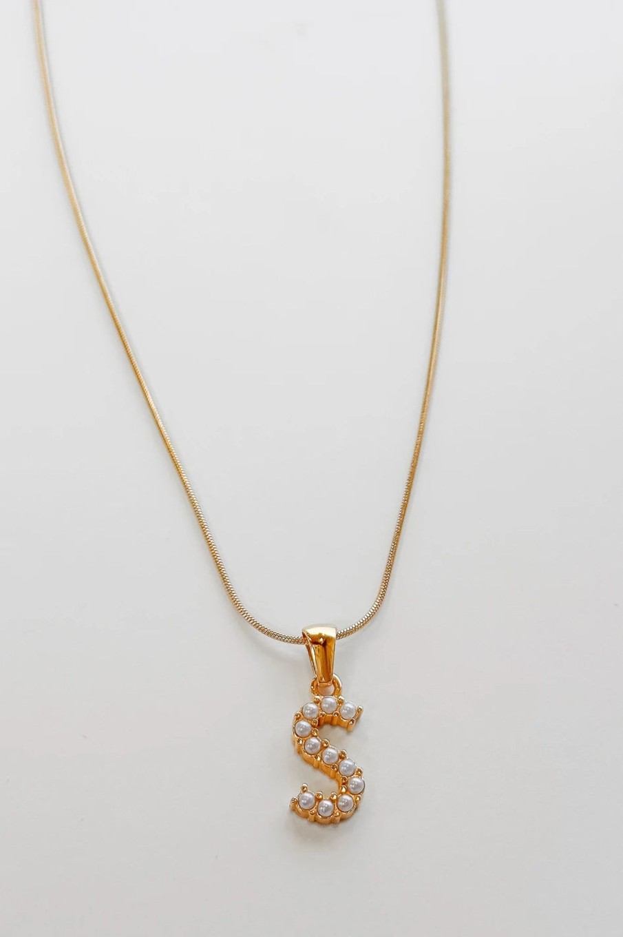 Accessories böhme | Emily Pearl Initial Necklace Gold