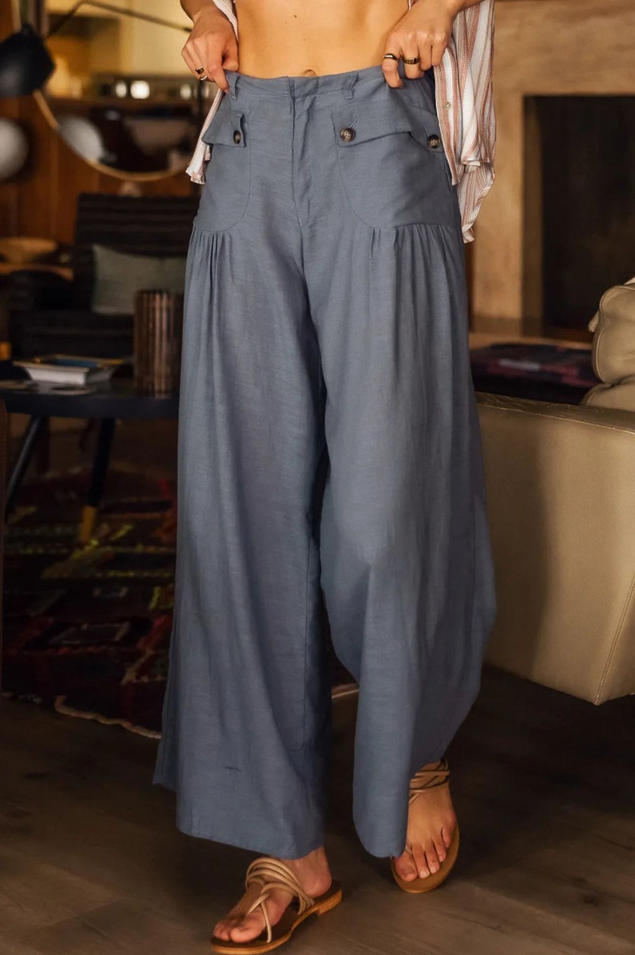 Clothing böhme | Mayson Wide Leg Pants In Blue