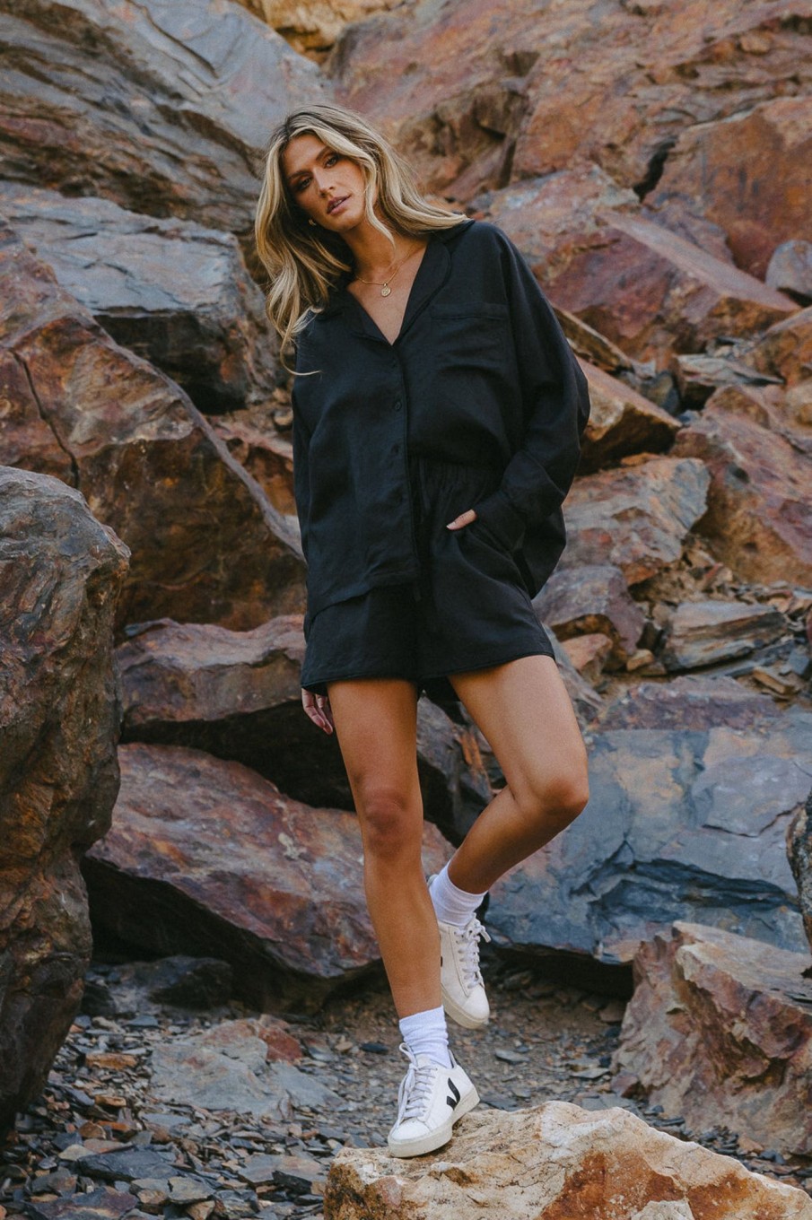 Clothing böhme | Jasmine Button Up In Black