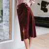 Clothing böhme | Savannah Corduroy Skirt In Wine