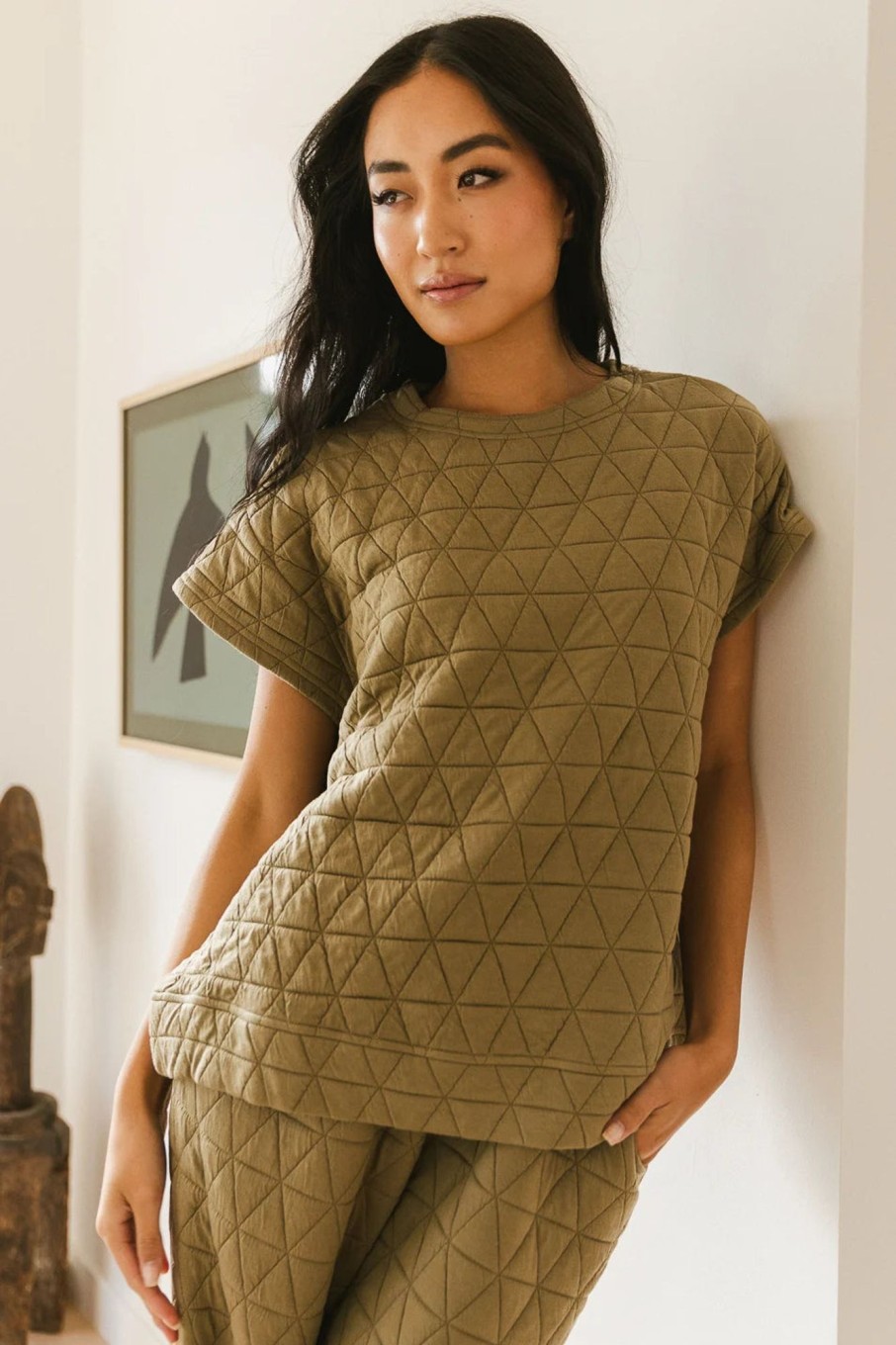 Clothing böhme | Elora Quilted Top In Olive