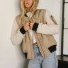 Clothing böhme | Catching Feelings Bomber Jacket In Taupe