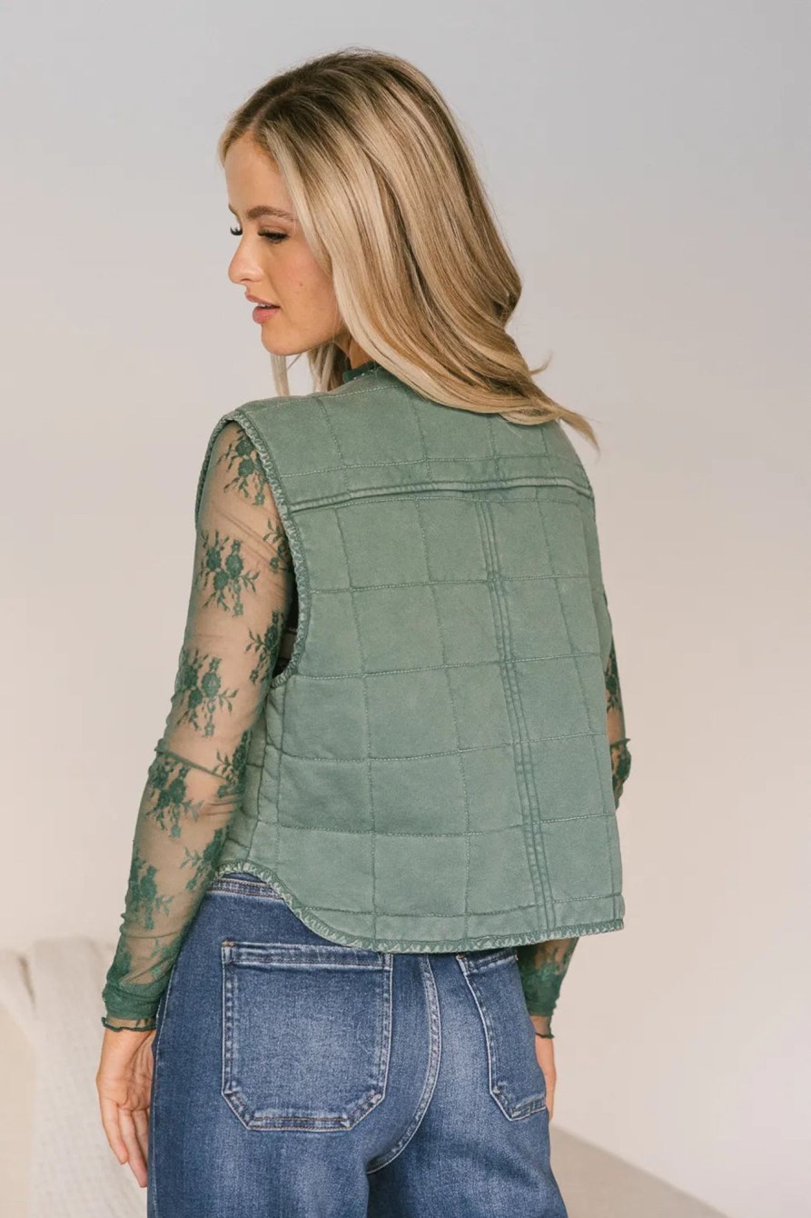 Clothing böhme | Gabby Quilted Vest In Sage