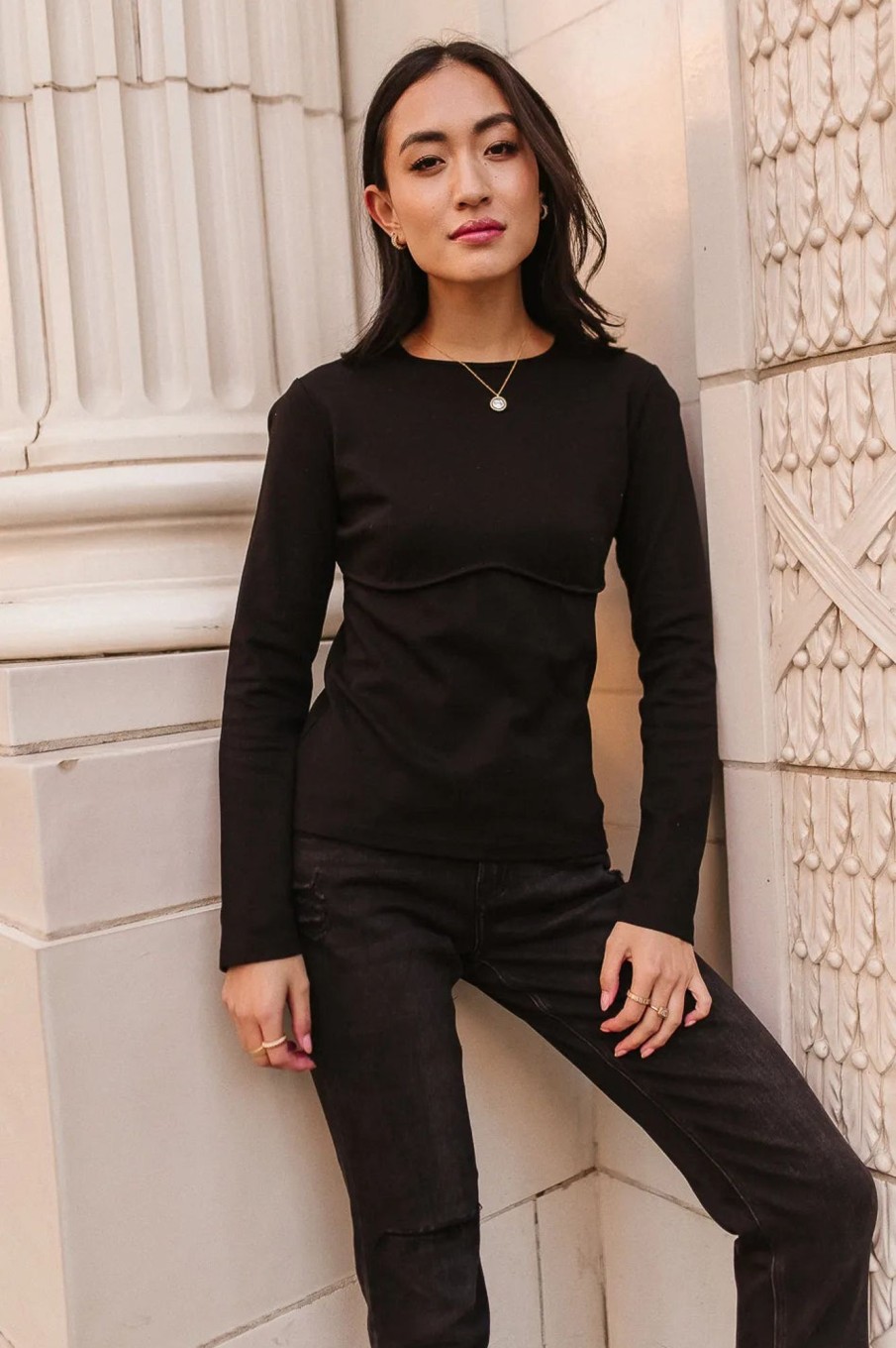 Clothing böhme | Alexa Long Sleeve Top In Black