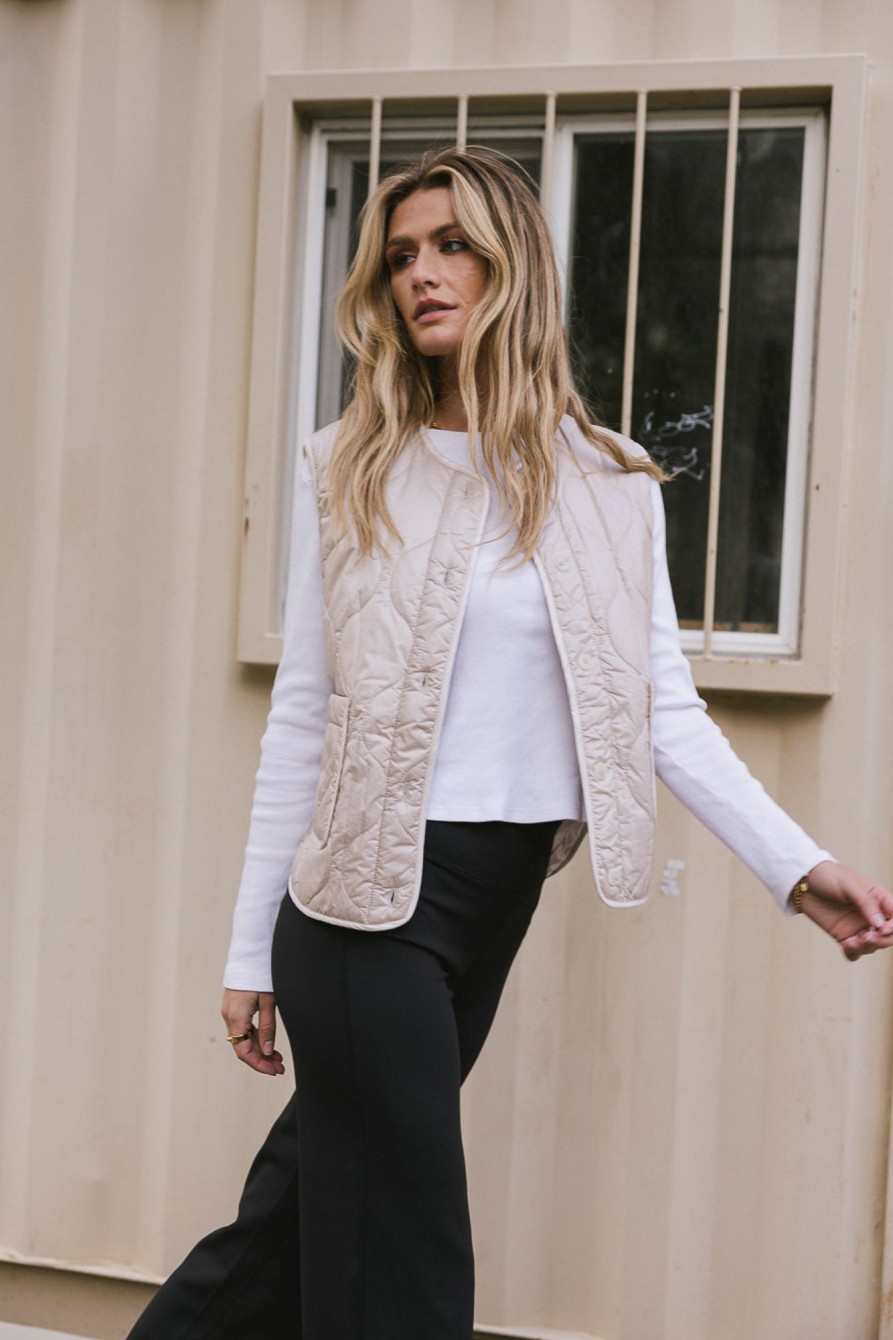 Clothing böhme | Kelsey Quilted Vest Natural